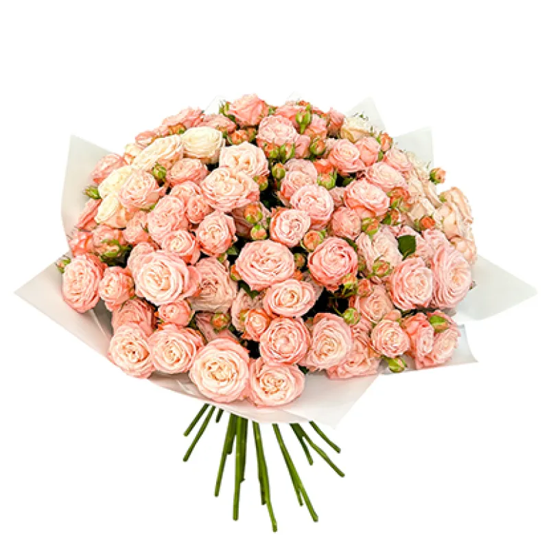 Букет из 29 кустовых роз, доставка Раздольный (Камч. Кр.)